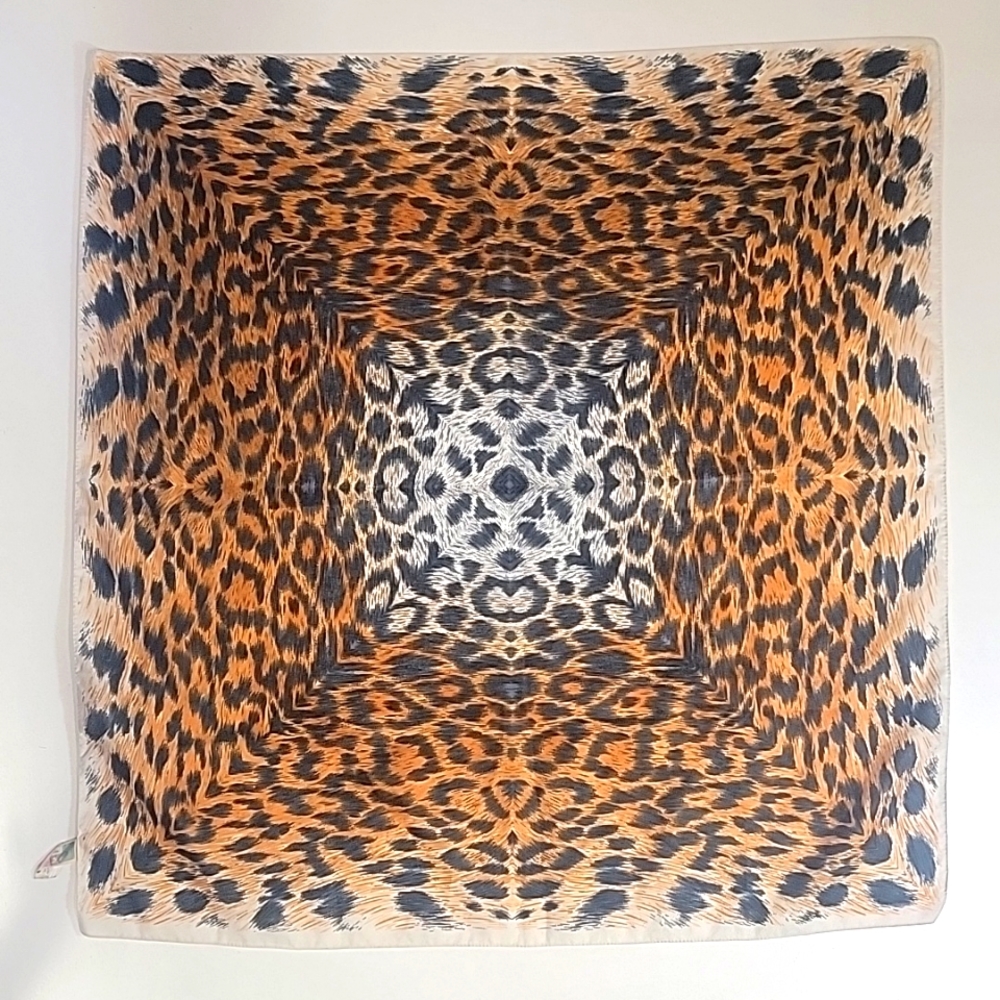 Large Vintage Leopard print Scarf